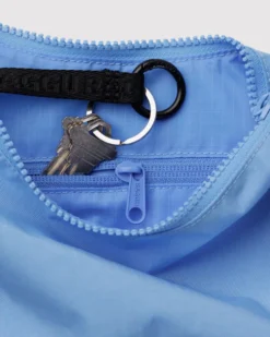 Small Nylon Crescent Bag w/ Key Leash - Piscine