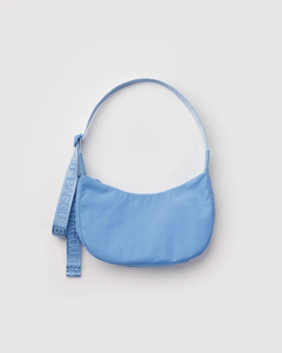 Small Nylon Crescent Bag w/ Key Leash - Piscine