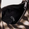 Small Nylon Meringue Bag - Blurred Gingham Brown