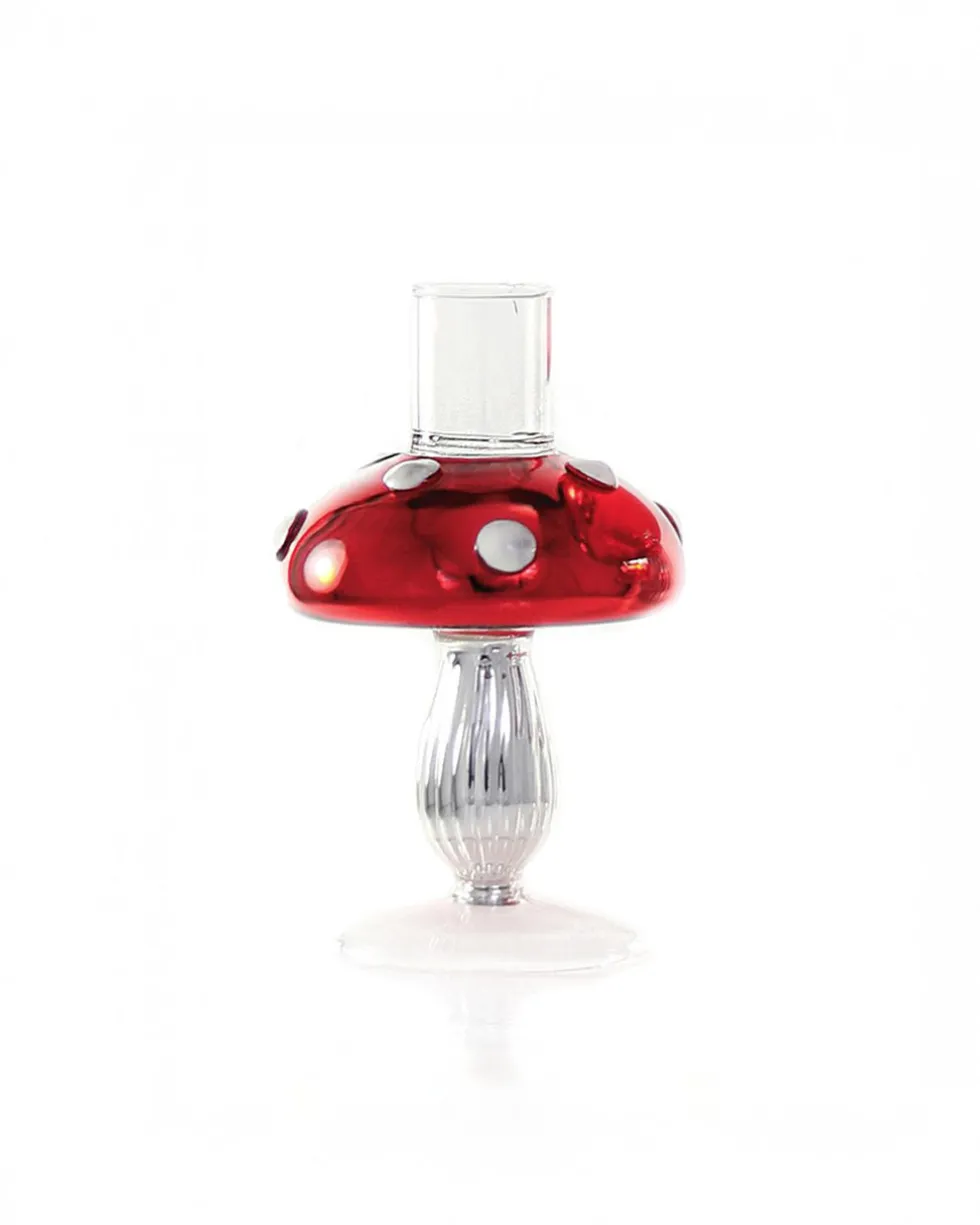 Small Red Mushroom Candlestick