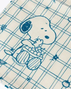 Snoopy Cherry Basket Tea Towel - Blue