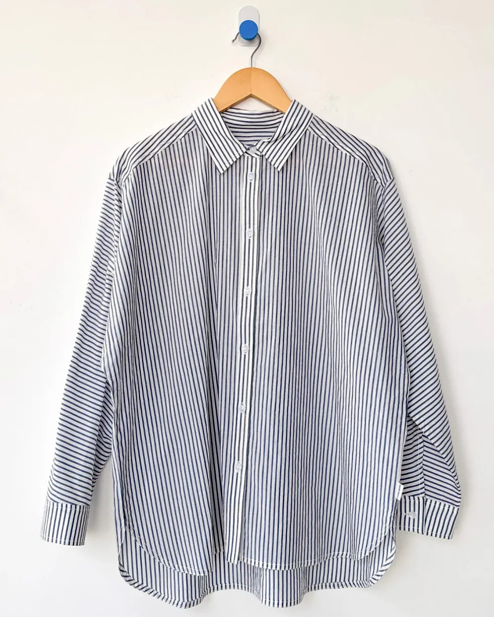 Striped Light Weight Owen Shirt - Denim Stripe