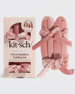 Terracotta Velvet Heatless Curling Set