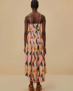 The Kiss Multicolor Sleeveless Midi Dress