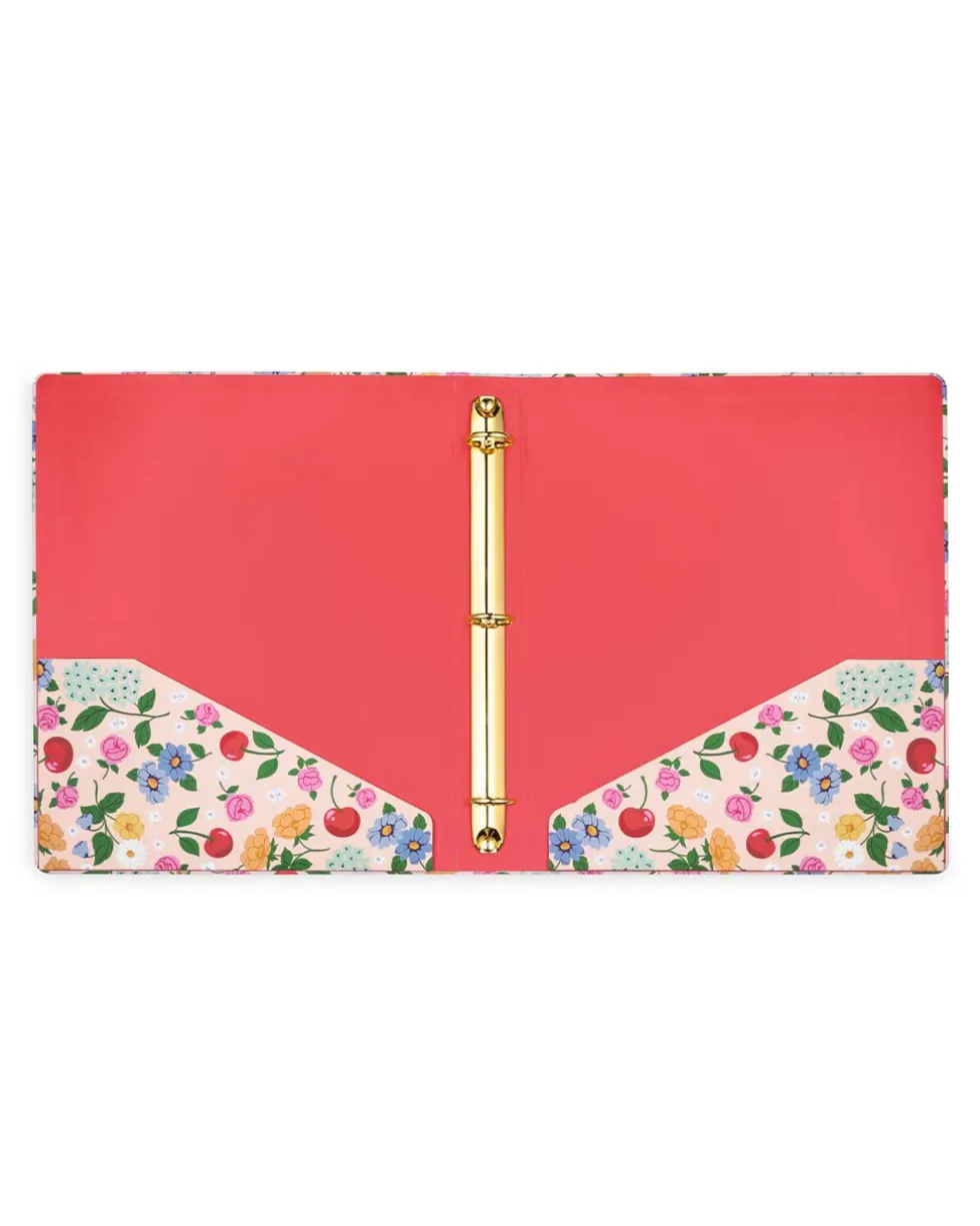 Three Ring Binder - Flowers and Fruit