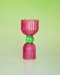 Tipsy Turvy Double Shot Glass - Pink