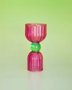 Tipsy Turvy Double Shot Glass - Pink