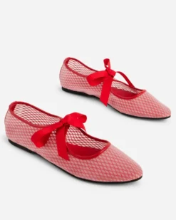 Valley Mesh Ballet Flat - Cherry