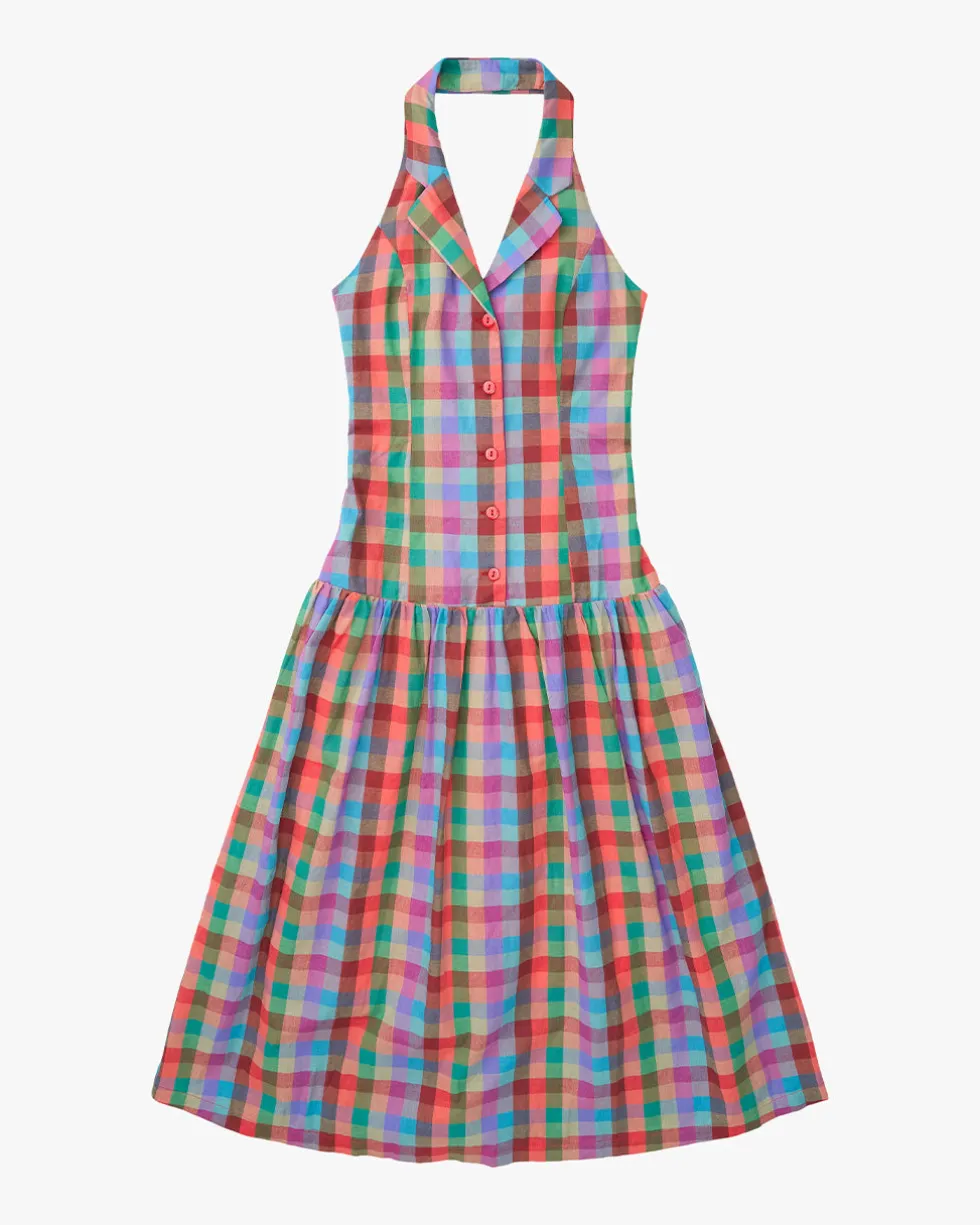 Vaughn Dress - Colorburst Plaid