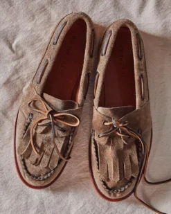 We The Free Benny Boat Shoe - Grey Taupe Suede