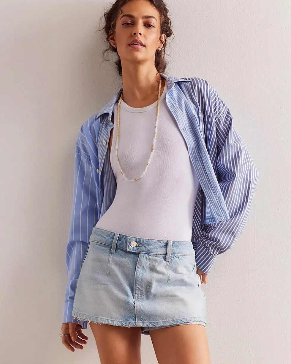 We The Free Gallivanting Peekaboo Skort - Aegean