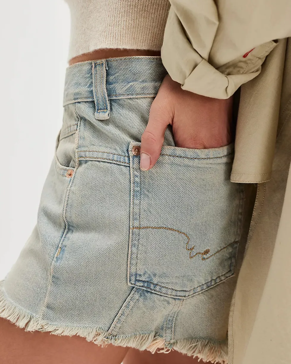 We The Free Now Or Never Denim Shorts - Well Worn