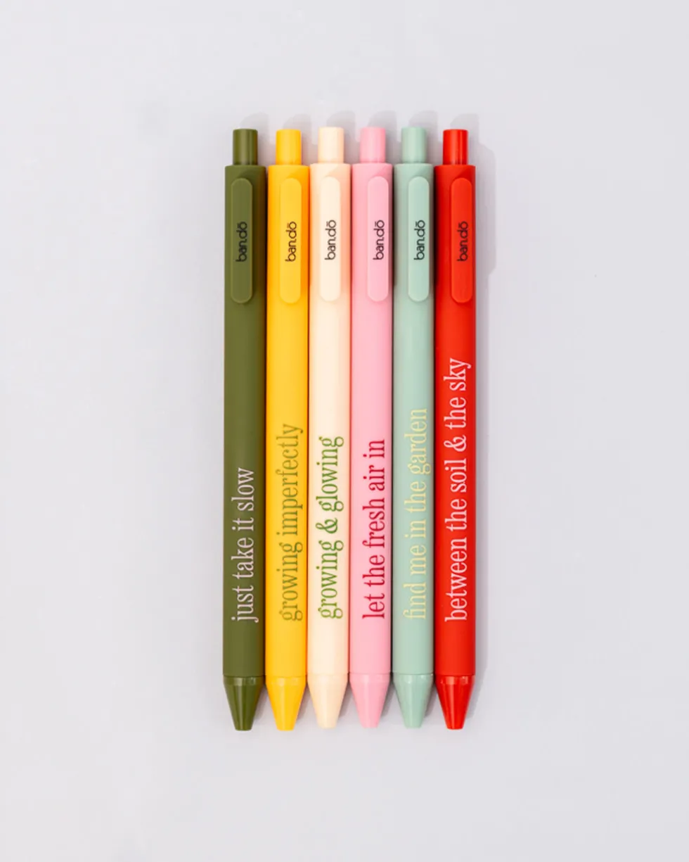 Write On Gel Pen Set - Garden Sayings