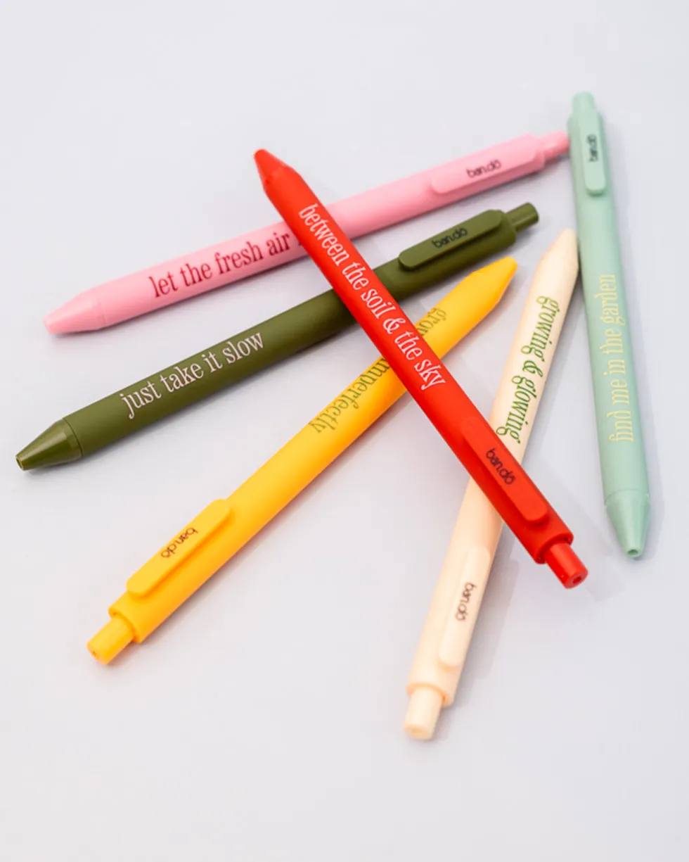 Write On Gel Pen Set - Garden Sayings