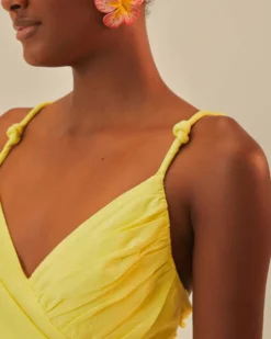 Yellow Cross Over Maxi Dress