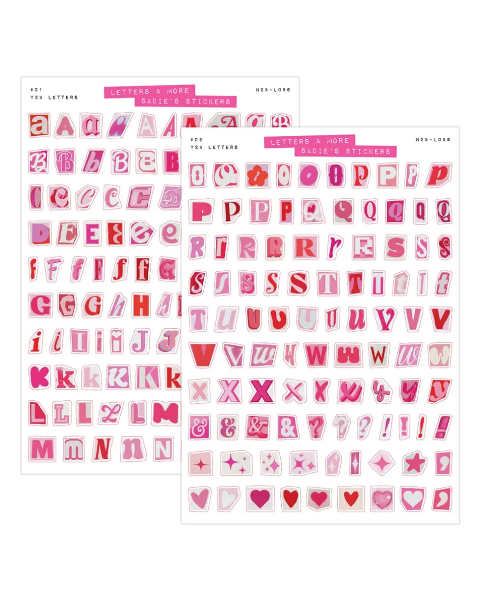 Y2K Letter Set - Letters & More Sticker Set