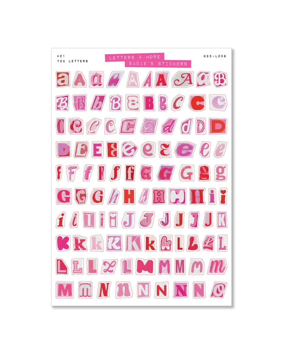 Y2K Letter Set - Letters & More Sticker Set