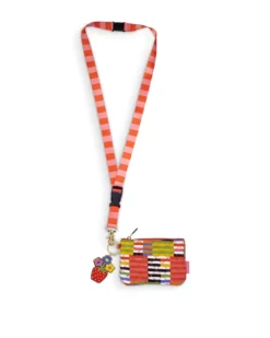 Zip ID Lanyard - Black Stripe