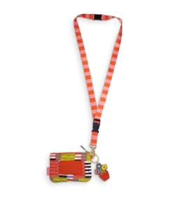 Zip ID Lanyard - Black Stripe